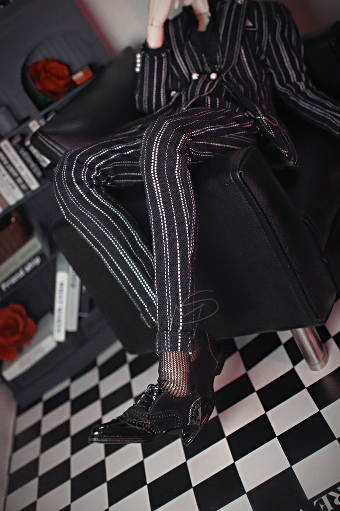 特殊1/6サイズBJD バイカラーのスーツ革靴