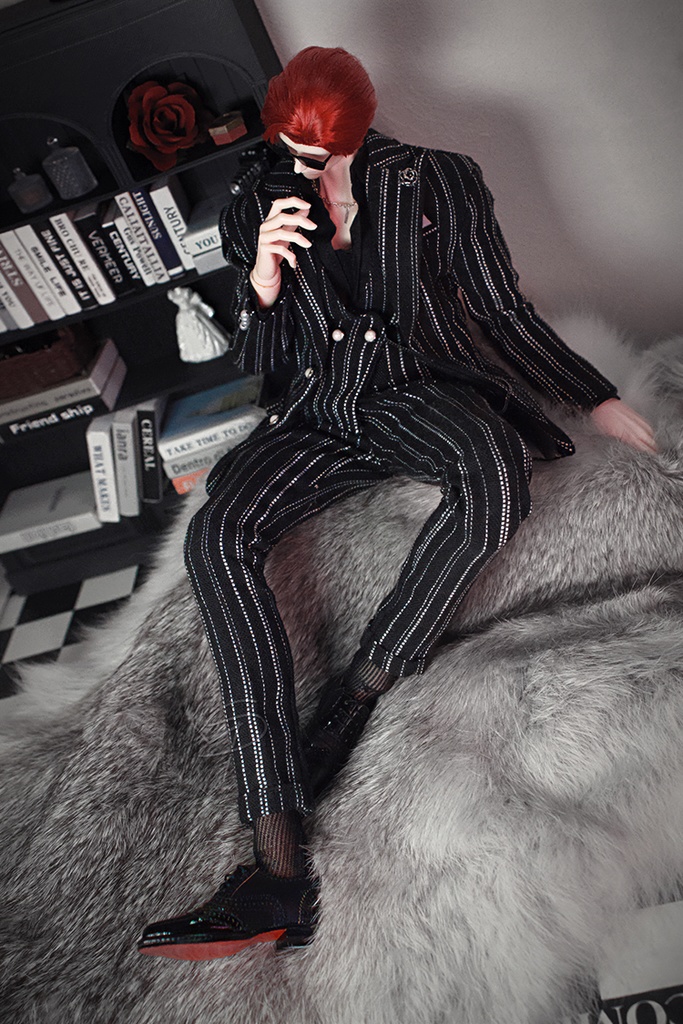 特殊1/6サイズBJD バイカラーのスーツ革靴