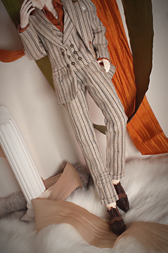 特殊1/6サイズBJD バイカラーのスーツ革靴