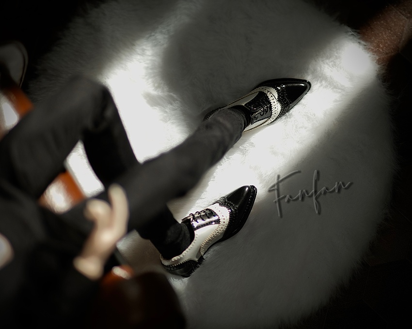 特殊1/6サイズBJD バイカラーのスーツ革靴