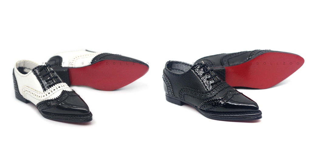 特殊1/6サイズBJD バイカラーのスーツ革靴