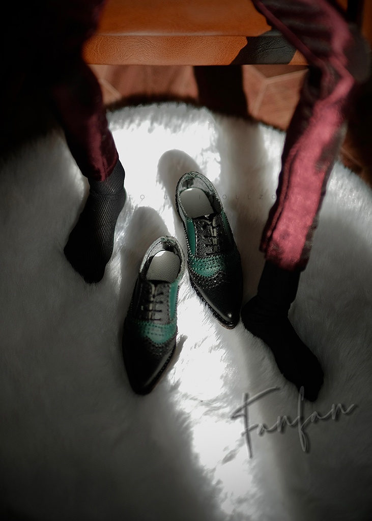 特殊1/6サイズBJD バイカラーのスーツ革靴