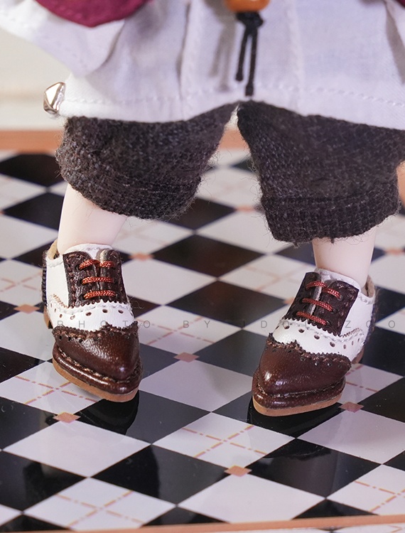 オビツ11 靴 バイカラーのスーツ革靴