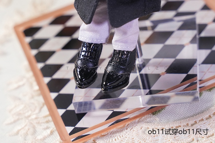 オビツ11 靴 バイカラーのスーツ革靴