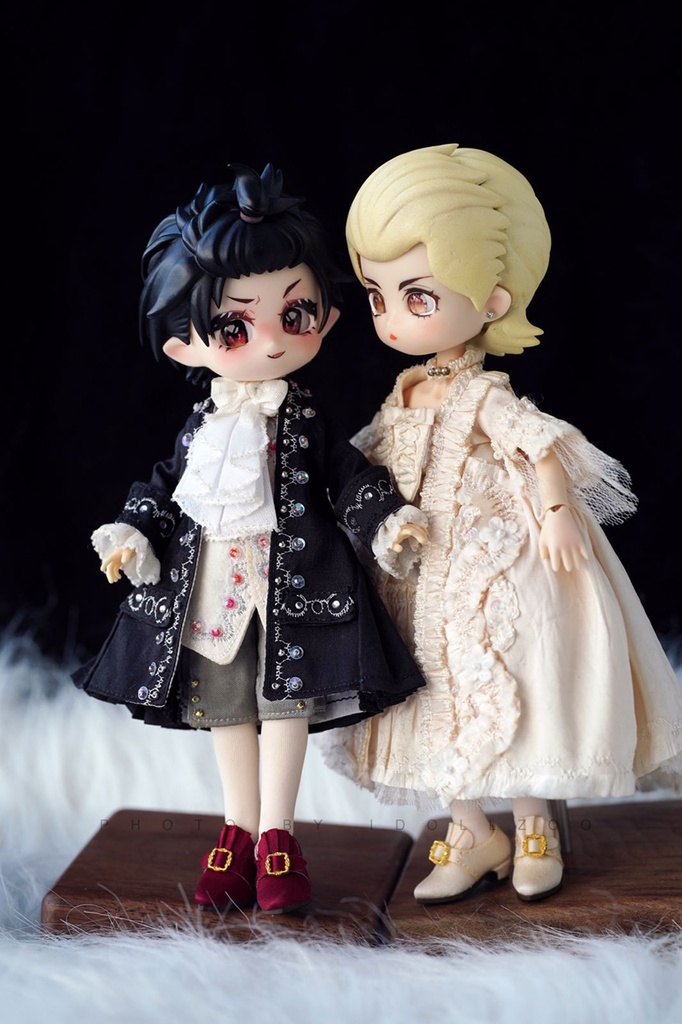 オビツ11 靴 レトロなシルクのハイヒール