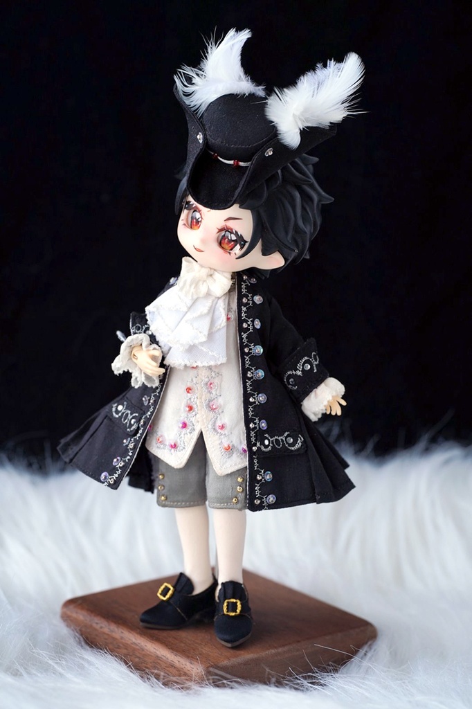 オビツ11 靴 レトロなシルクのハイヒール