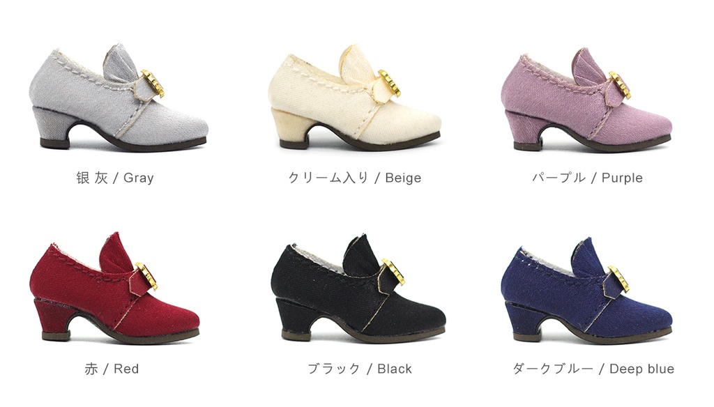 オビツ11 靴 レトロなシルクのハイヒール