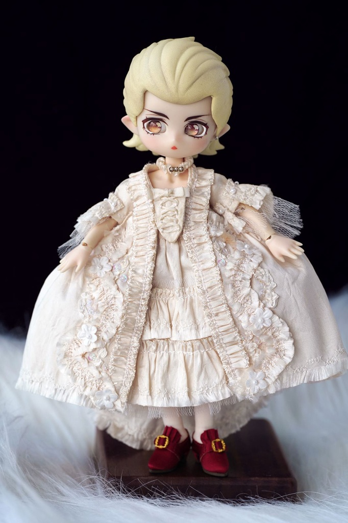 オビツ11 靴 レトロなシルクのハイヒール