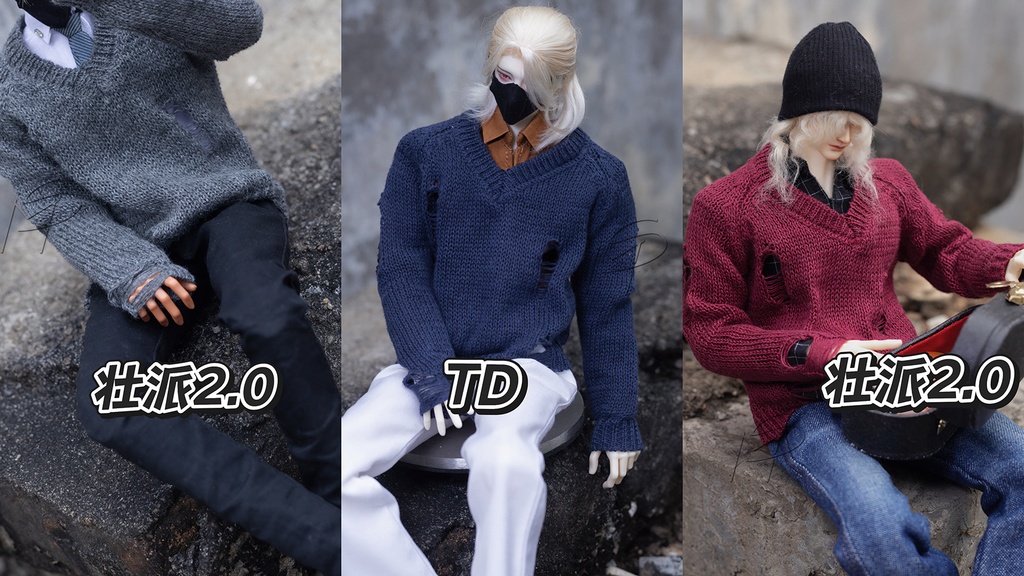 特殊1/6サイズBJD 破れたセーター