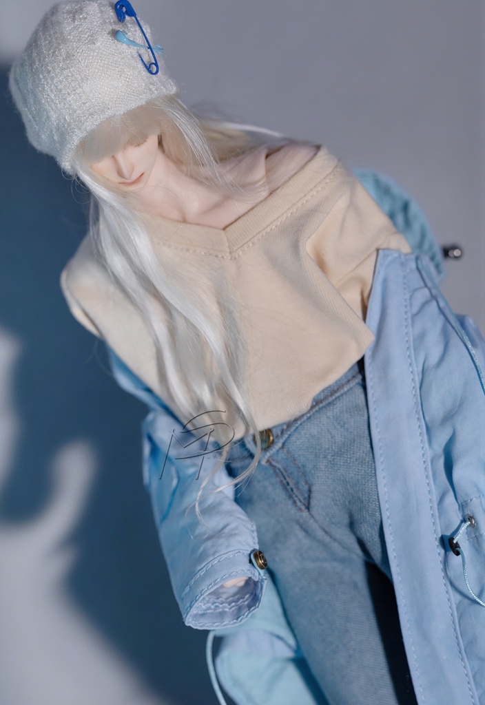 特殊1/6サイズBJD Vネック半袖Tシャツ