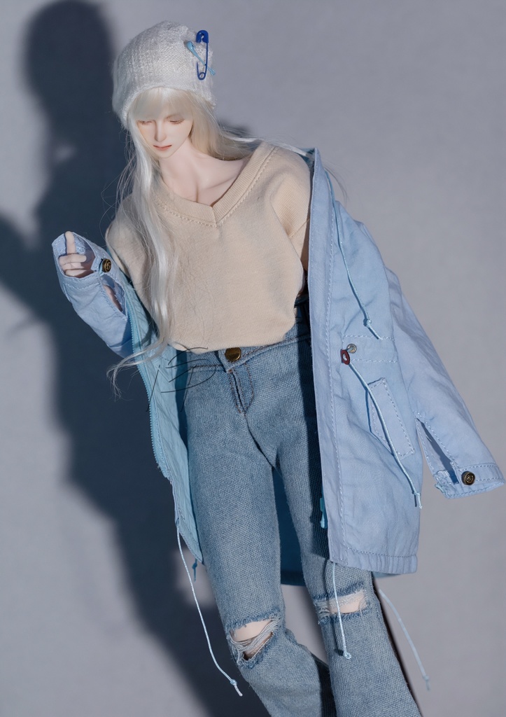 特殊1/6サイズBJD Vネック半袖Tシャツ