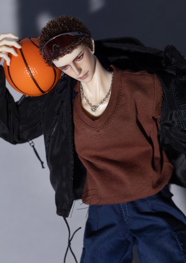 特殊1/6サイズBJD Vネック半袖Tシャツ