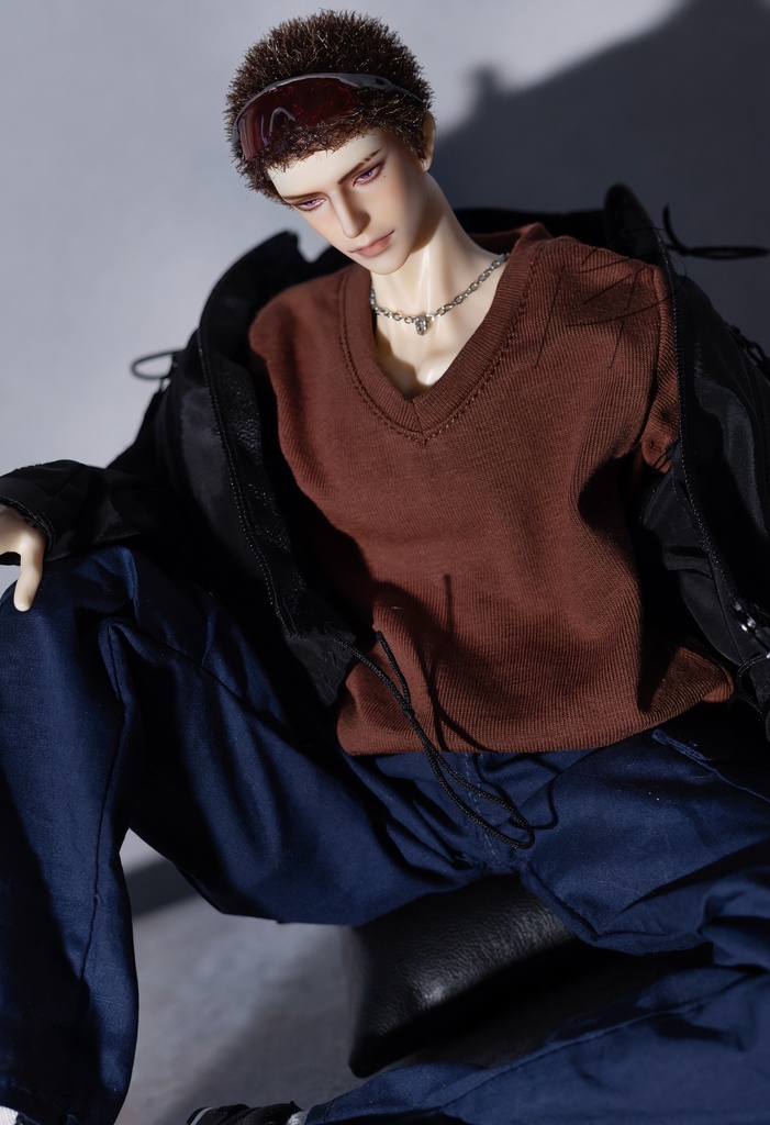 特殊1/6サイズBJD Vネック半袖Tシャツ