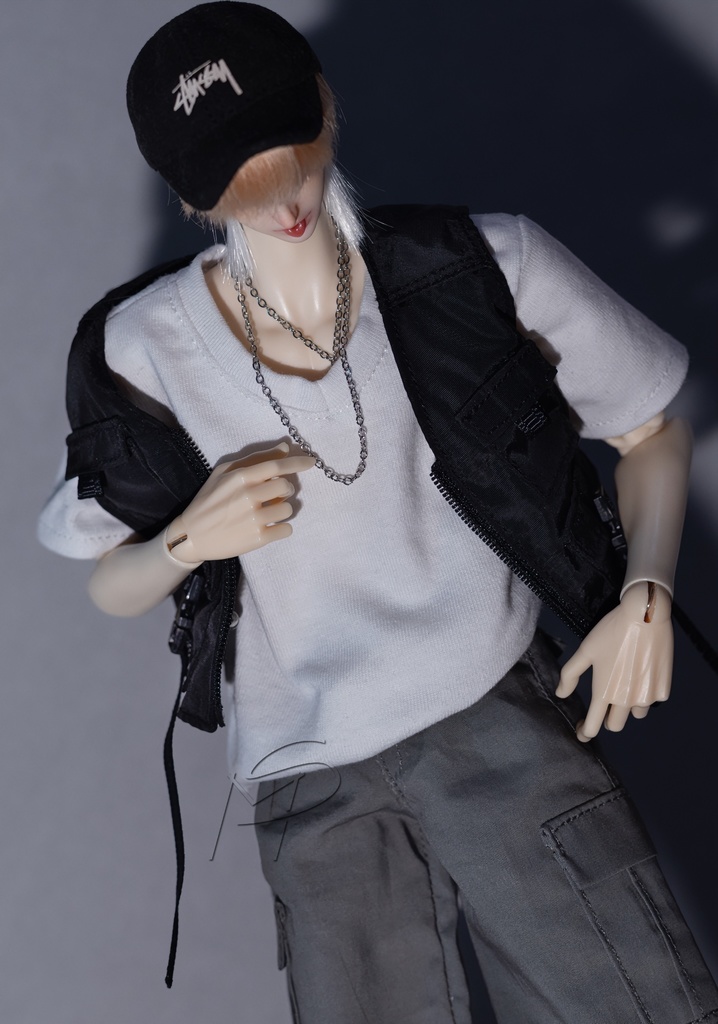 特殊1/6サイズBJD Vネック半袖Tシャツ