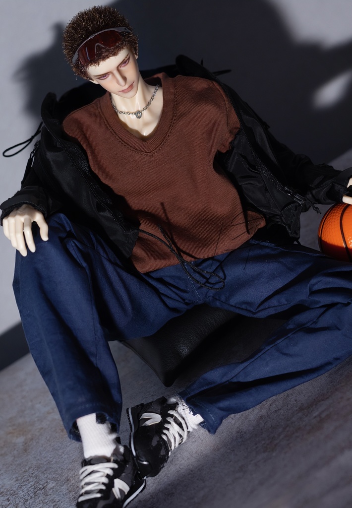 特殊1/6サイズBJD Vネック半袖Tシャツ