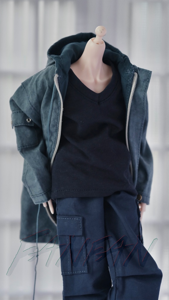 特殊1/6サイズBJD Vネック半袖Tシャツ