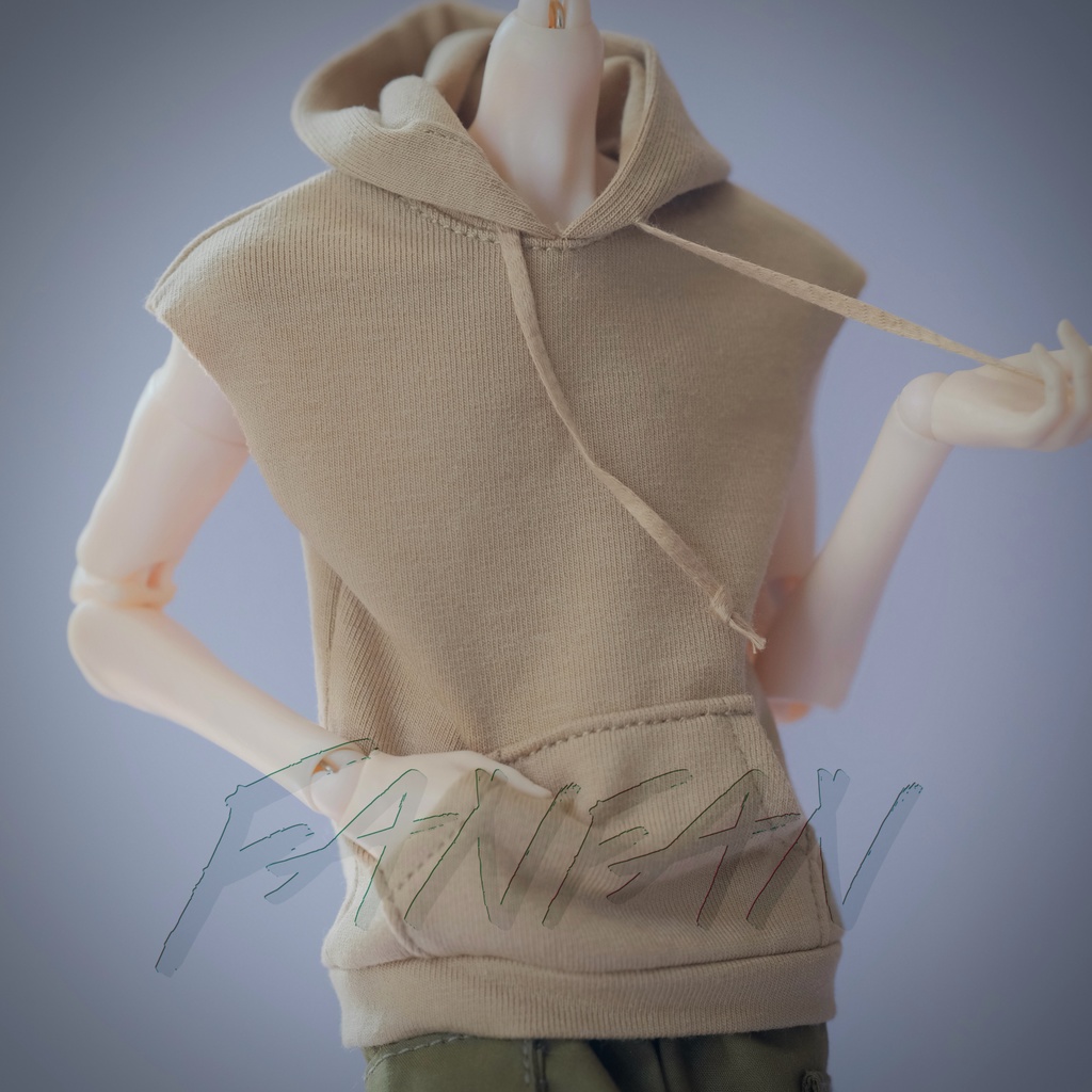 特殊1/6サイズBJD スリーブレスフード付きトップス