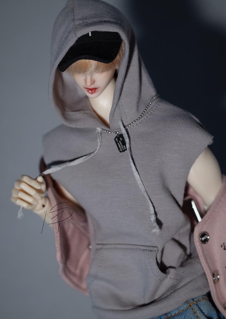 特殊1/6サイズBJD スリーブレスフード付きトップス