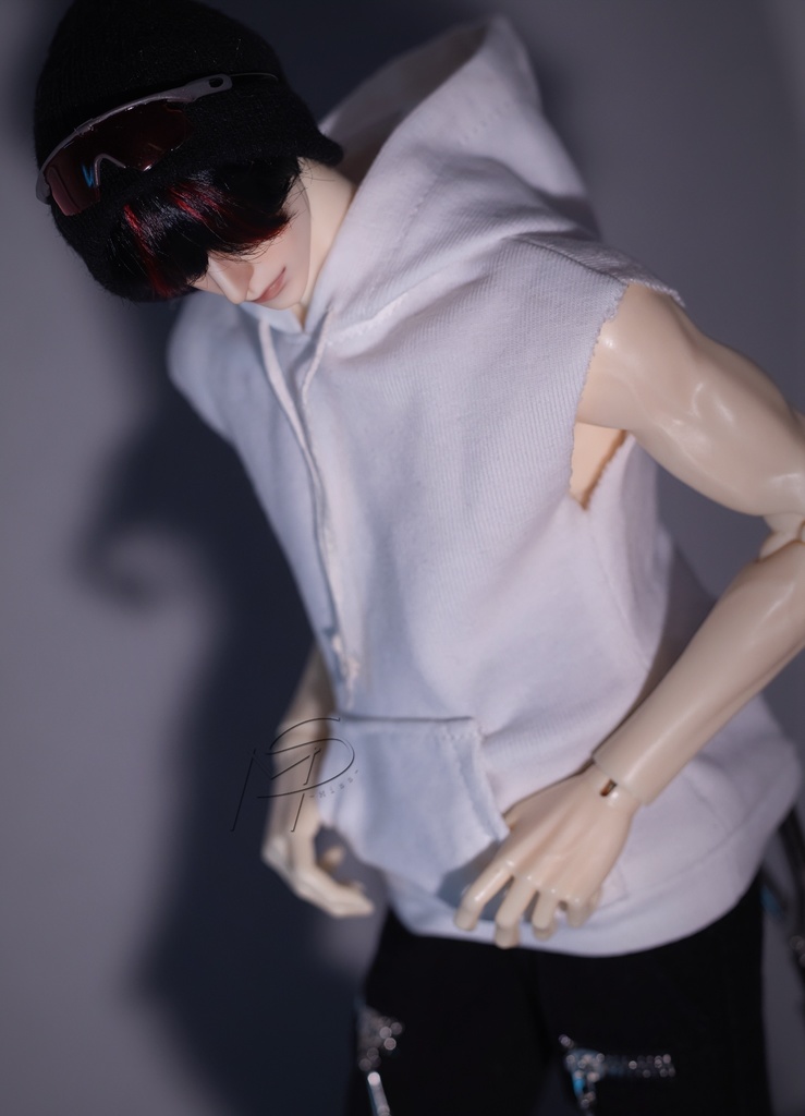 特殊1/6サイズBJD スリーブレスフード付きトップス