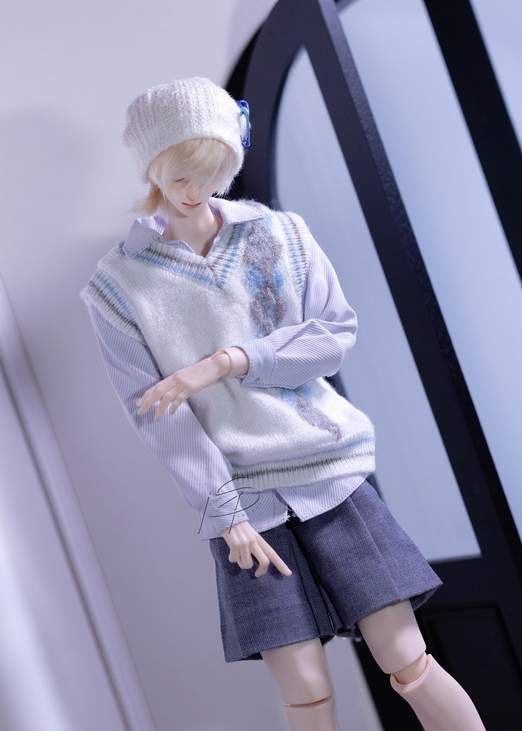 特殊1/6サイズBJD 千鳥格子ニットベスト