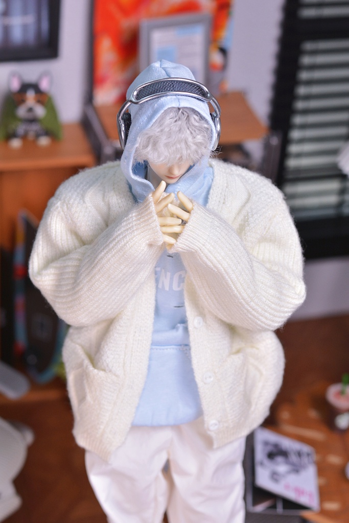 特殊1/6サイズBJD 長袖麻のセーター カーディガン