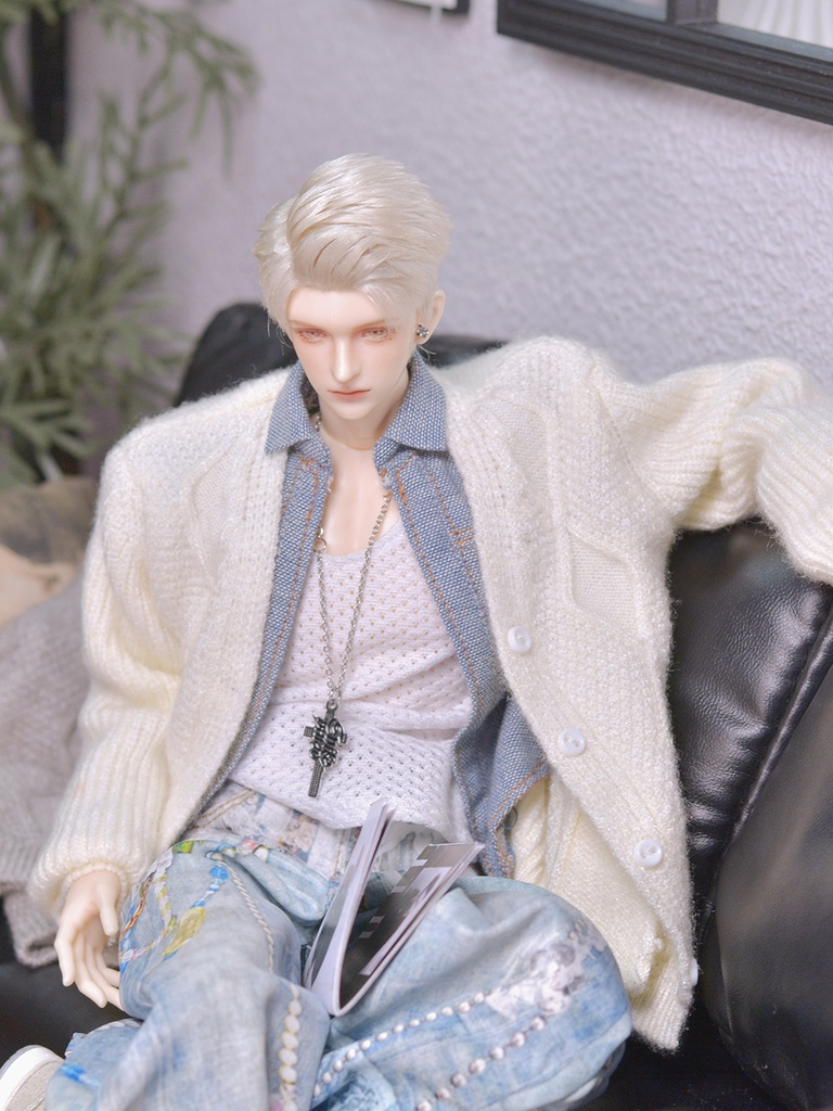 特殊1/6サイズBJD 長袖麻のセーター カーディガン
