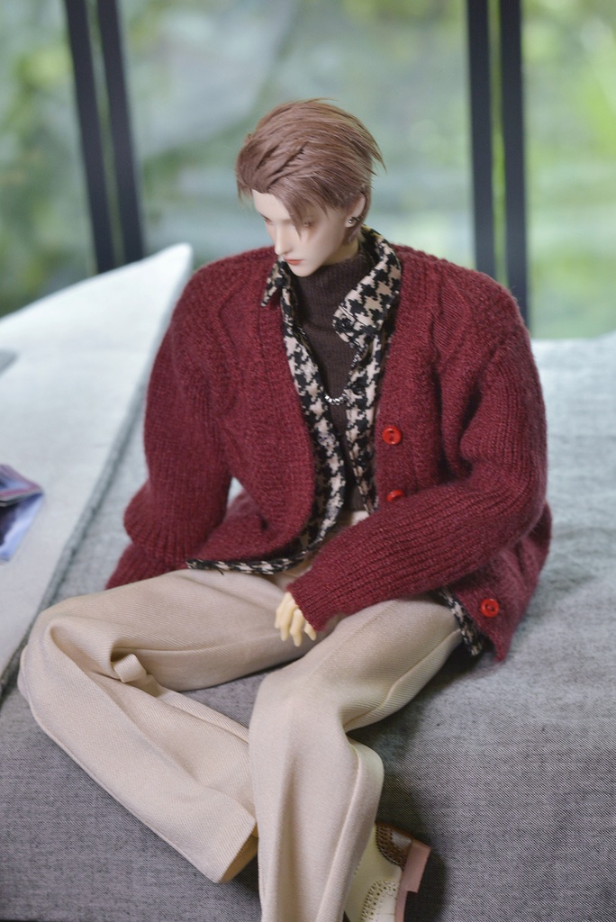 特殊1/6サイズBJD 長袖麻のセーター カーディガン