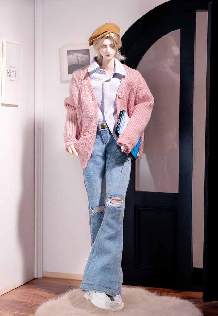 特殊1/6サイズBJD 長袖麻のセーター カーディガン