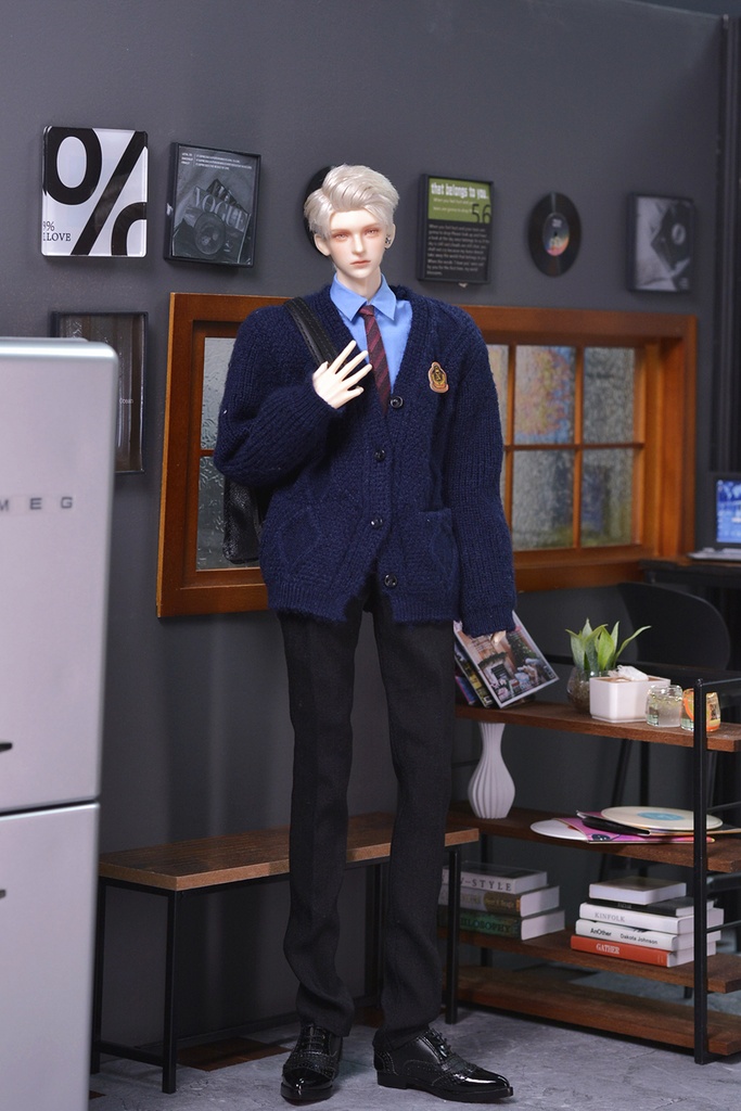 特殊1/6サイズBJD 長袖麻のセーター カーディガン