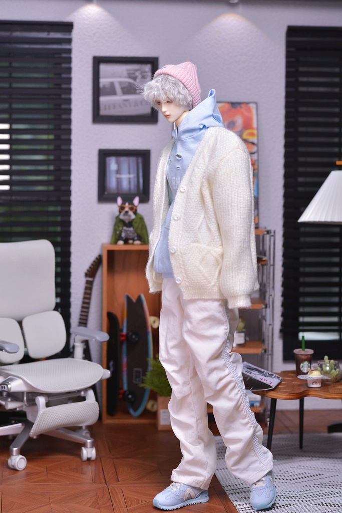 特殊1/6サイズBJD 長袖麻のセーター カーディガン