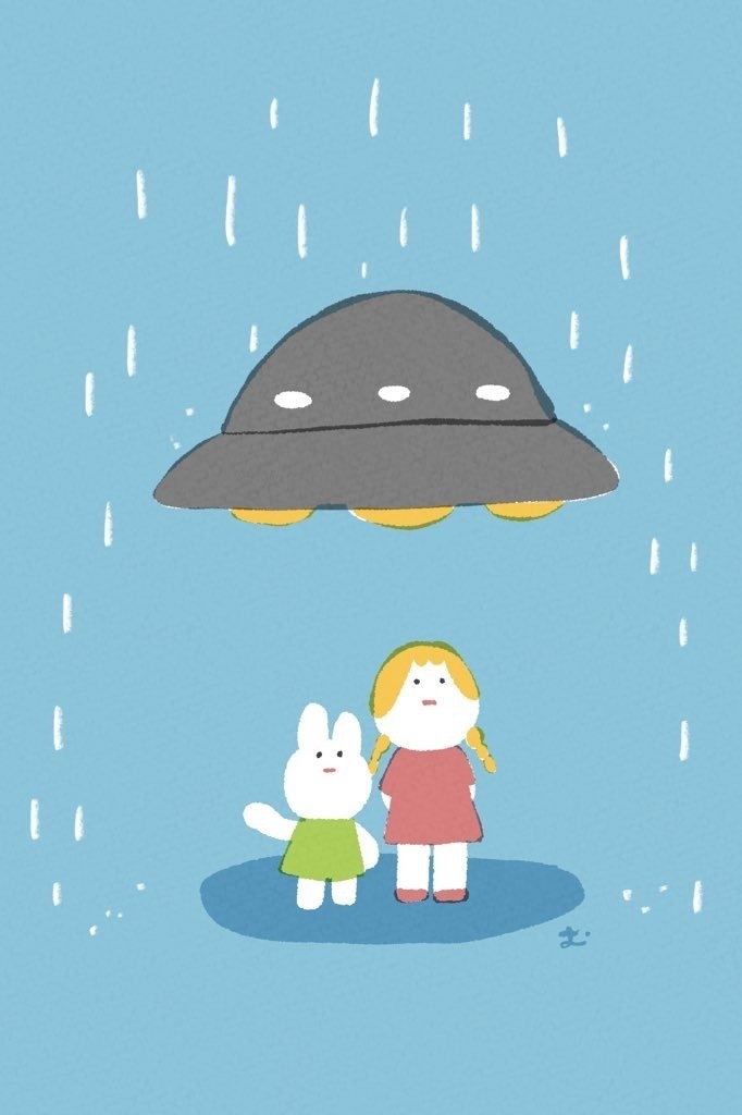 ポストカード「あまやどりはUFOの下で」