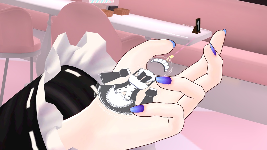 【ふる~るオリジナル】フレンチメイド服アクキーモデル