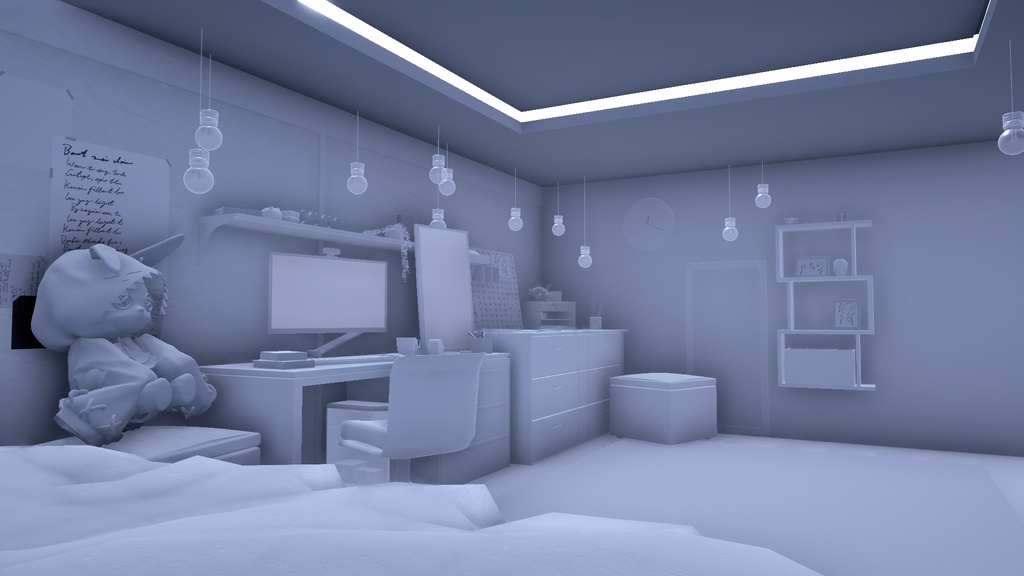 -Nebula Badroom-【PC対応 ホームワールド・配信用ワールド】