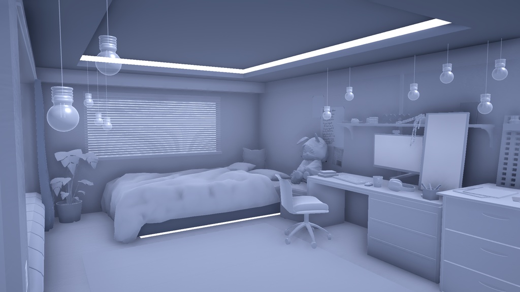 -Nebula Badroom-【PC対応 ホームワールド・配信用ワールド】