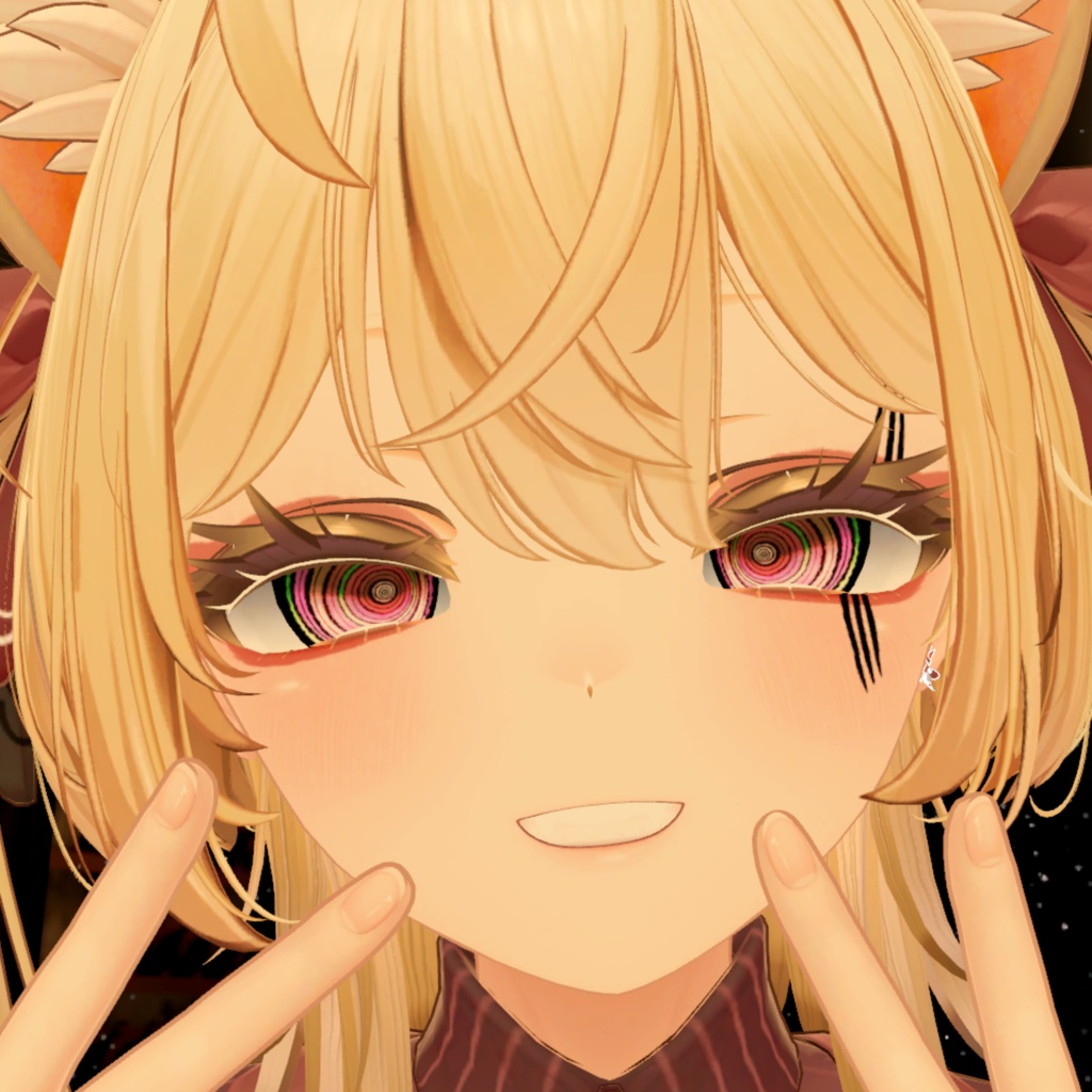 【6アバター対応】ぐるぐるEyeTexture 【紋様差分付き】