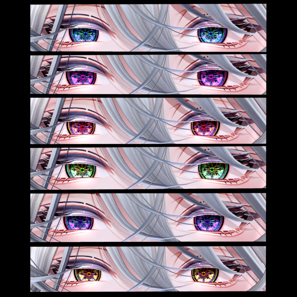 【6アバター対応】横瞳孔.EyeTexture【紋様差分付き】
