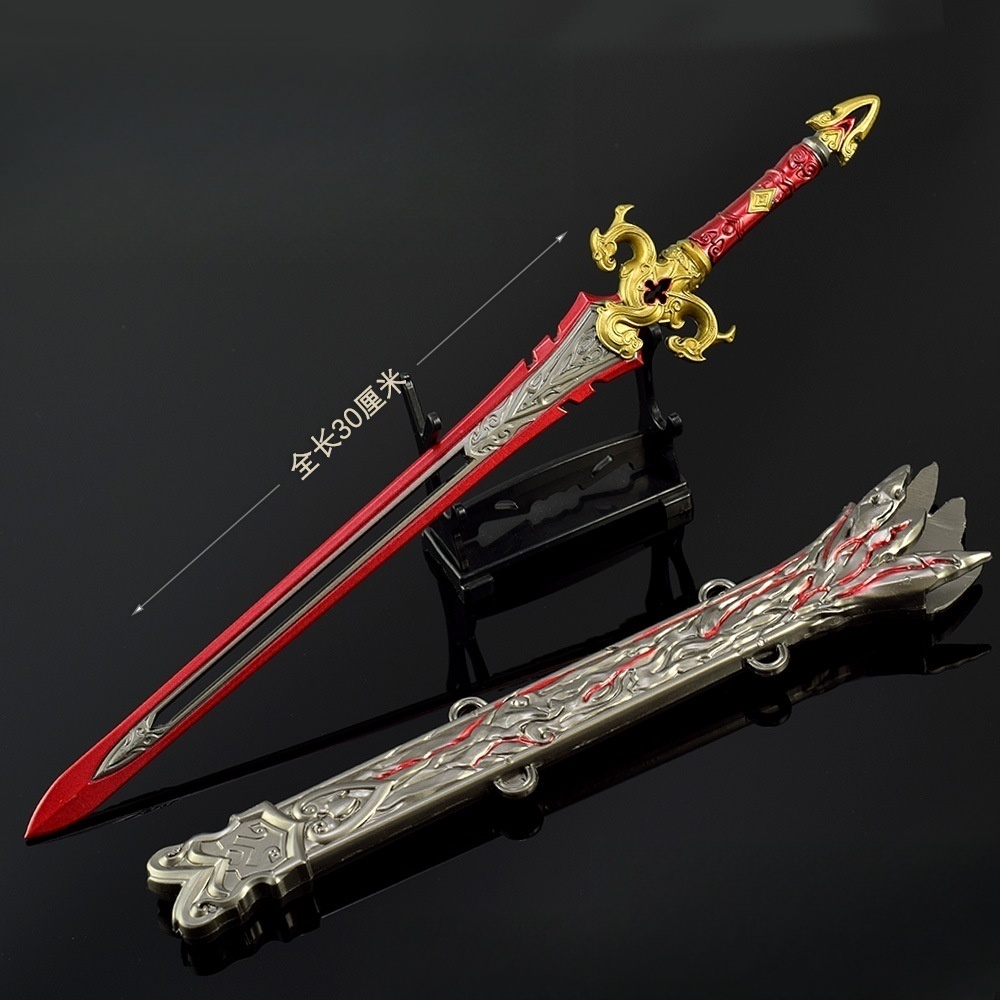 Nakorara ミニチュア NARAKA 赤霄剣 30㎝ 武器レプリカ 完全再現モデル