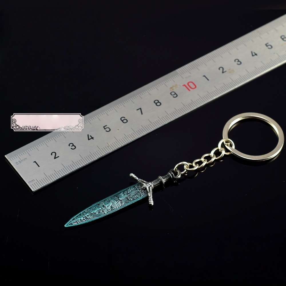 Nakorara マリケスの黒き剣 グレートソード 星砕きの大剣 ラズリの輝石剣 ミニチュア キーホルダー 6㎝ ダイキャスト製