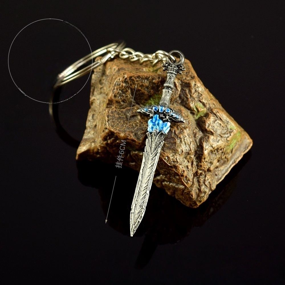 Nakorara マリケスの黒き剣 グレートソード 星砕きの大剣 ラズリの輝石剣 ミニチュア キーホルダー 6㎝ ダイキャスト製