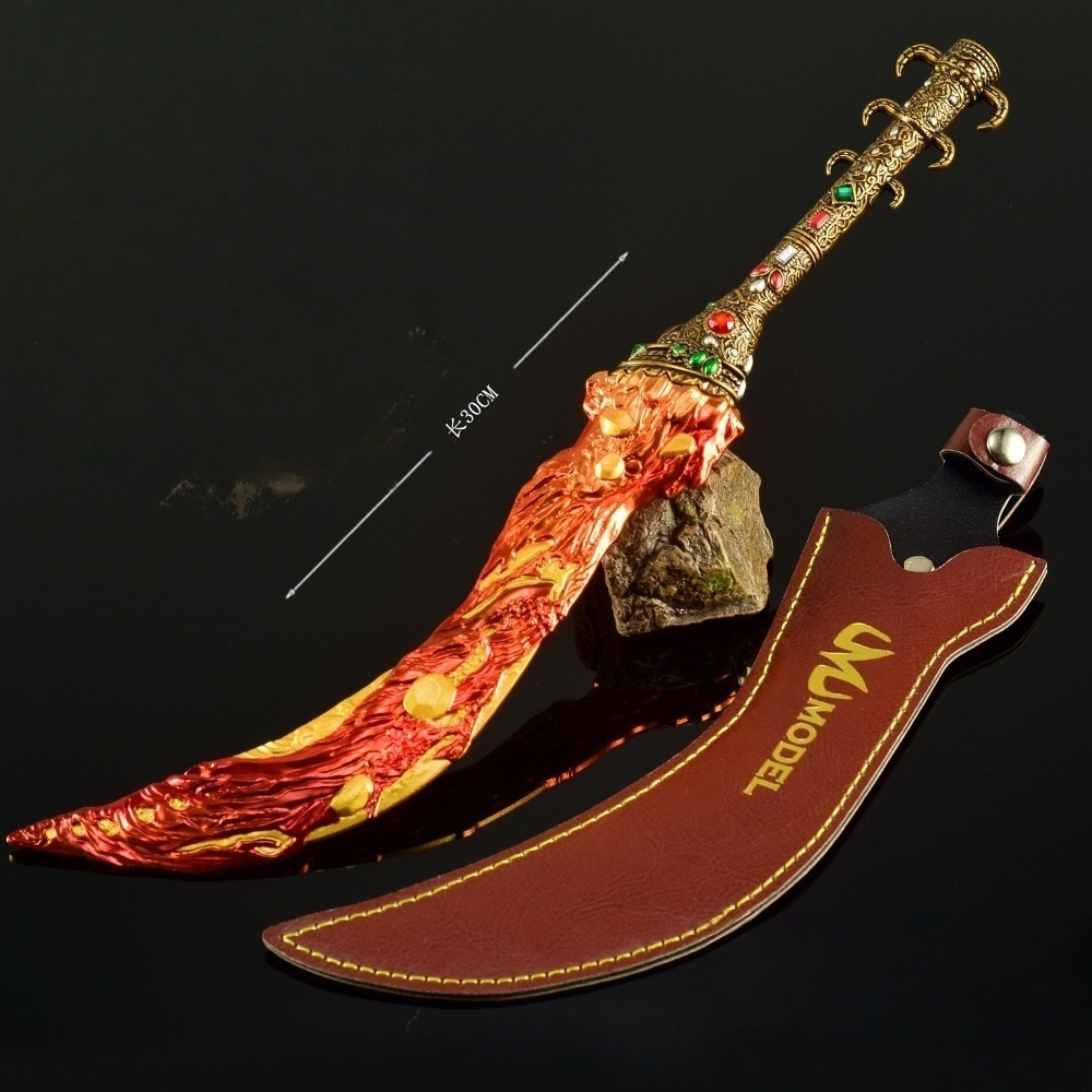 Nakorara エルデンリング 溶岩刀 30cm 人工革付き ゲーム武器 等比例 リアル ELDEN RING レプリカ モデル 高級 ダイカスト 装飾 コレクション プレゼント 海外限定製