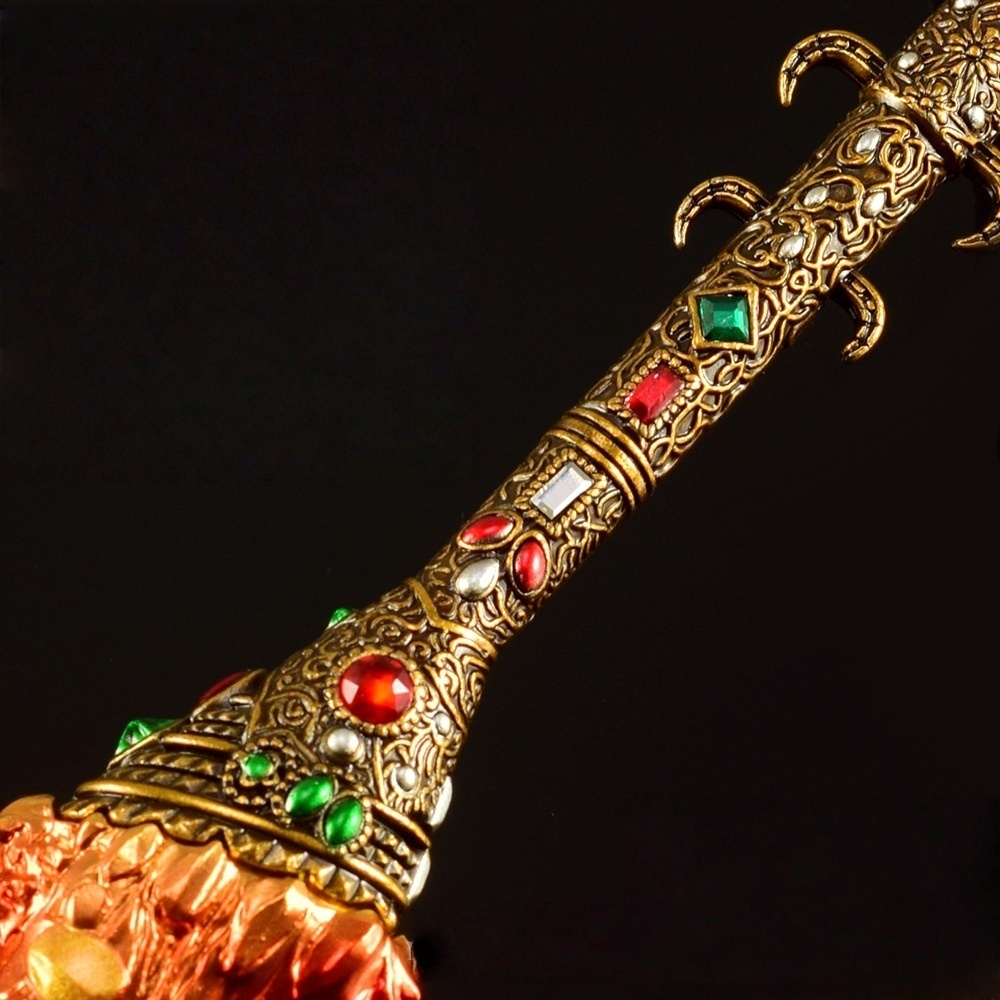 Nakorara エルデンリング 溶岩刀 30cm 人工革付き ゲーム武器 等比例 リアル ELDEN RING レプリカ モデル 高級 ダイカスト 装飾 コレクション プレゼント 海外限定製