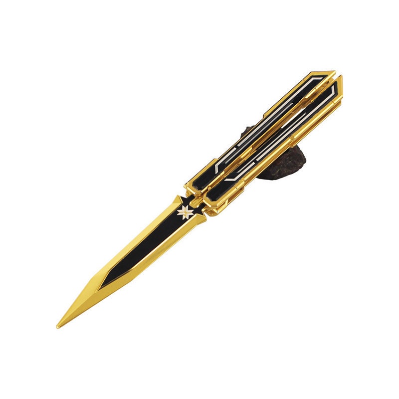 Nakorara VALORANT Champions 2025 バタフライナイフ ゲーム愛好家・コレクター向けの展示品 工芸品 非実用性 25㎝ 124g ヴァロラント 工芸品 武器モデル アクセサリー おもちゃ 武器ファン ダイキャスト製