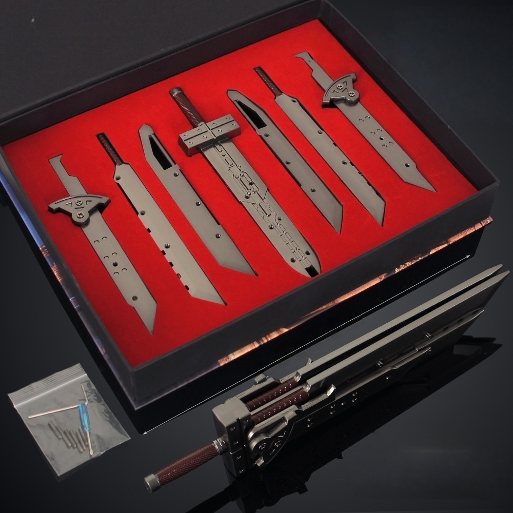 Nakorara クラウドの愛剣　バスターソード 25cm　クラウド　ミニチュア　武器レプリカ　ダイキャスト製　工芸品　アクセサリー