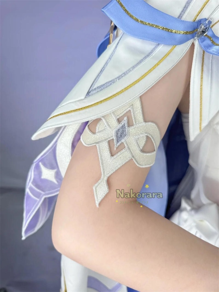 Nakorara 原神 コロンビーナ 執行官・第三位 コスプレ衣装 ナド・クライ 3d樹脂製髪飾り 少女 コスチューム Damselette Columbina 月の少女 イベント 仮装