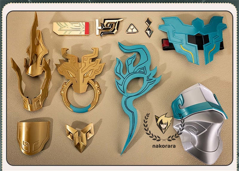 Nakorara 崩壊スターレイル 丹恒 cosplay 衣装 騰荒 金属樹脂製パーツ コスチューム Dan Heng 星穹列車 仙舟羅浮 尻尾+シューズ+ウィッグ追加