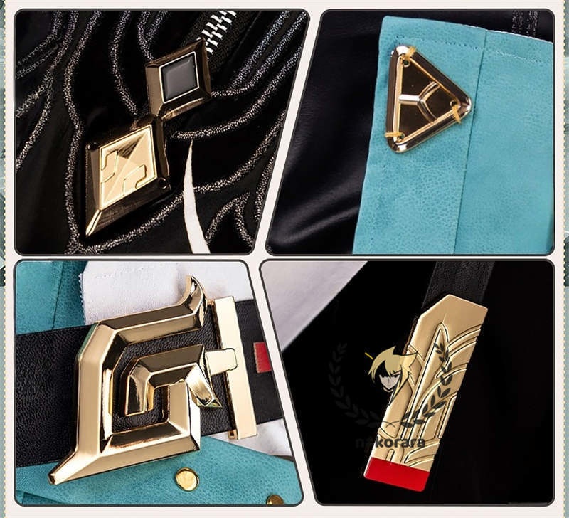 Nakorara 崩壊スターレイル 丹恒 cosplay 衣装 騰荒 金属樹脂製パーツ コスチューム Dan Heng 星穹列車 仙舟羅浮 尻尾+シューズ+ウィッグ追加