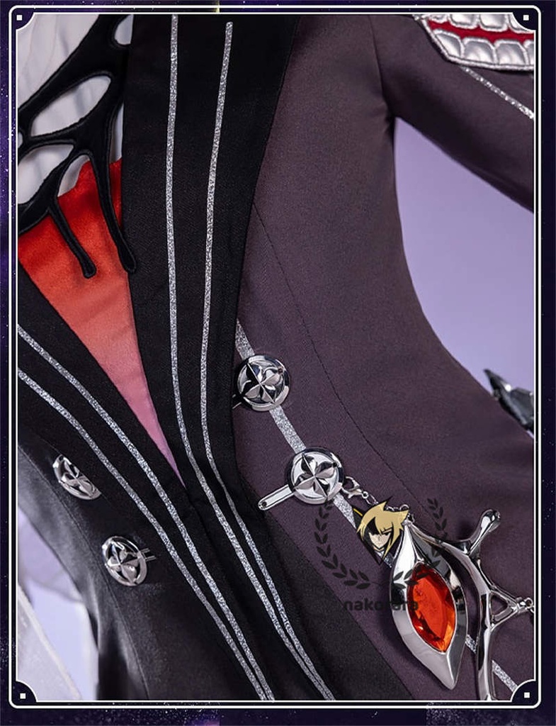 納品 Nakorara 崩壊:スターレイル 長夜月 コスプレ衣装 金属製パーツ 黄金裔 コス 에버나이트 Evernight ウィッグ+シューズ+傘追加