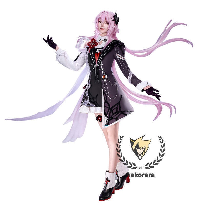 納品　Nakorara　崩壊:スターレイル　長夜月　コスプレ衣装　金属製パーツ　黄金裔　コス　에버나이트　Evernight　ウィッグ+シューズ+傘追加