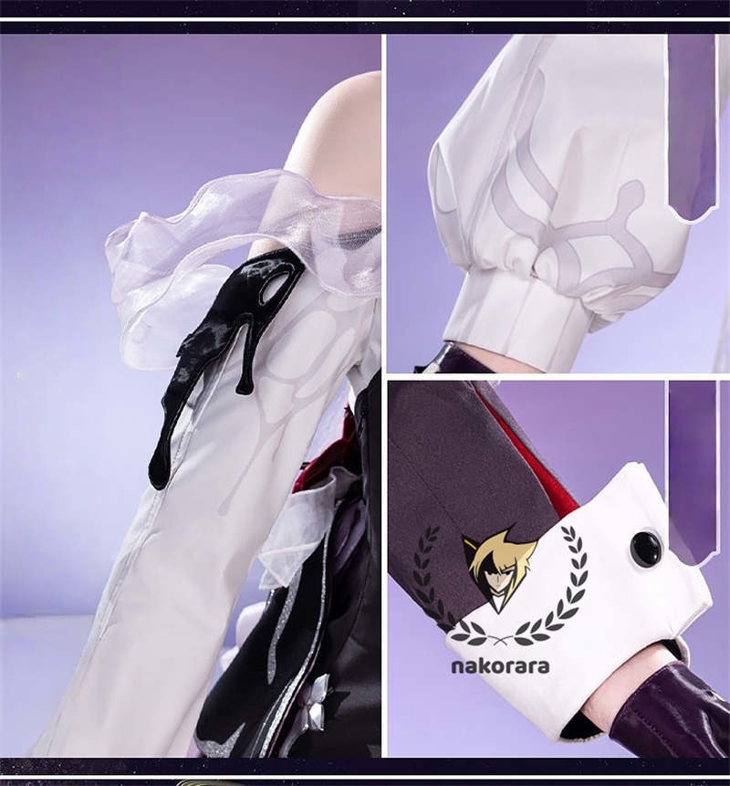 納品 Nakorara 崩壊:スターレイル 長夜月 コスプレ衣装 金属製パーツ 黄金裔 コス 에버나이트 Evernight ウィッグ+シューズ+傘追加