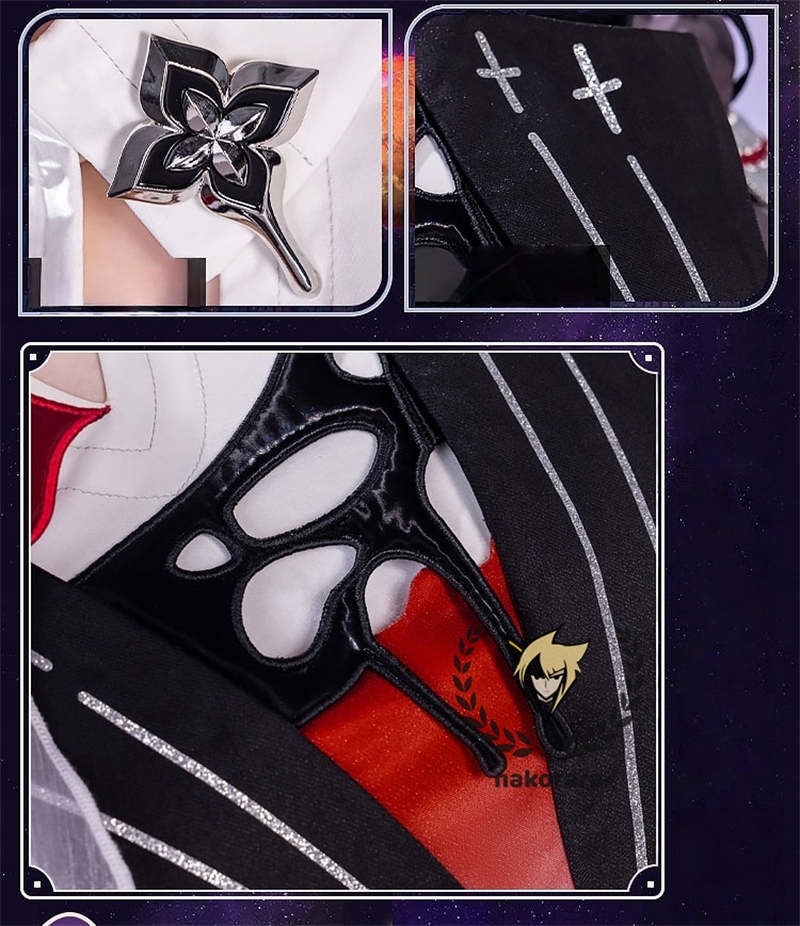 納品 Nakorara 崩壊:スターレイル 長夜月 コスプレ衣装 金属製パーツ 黄金裔 コス 에버나이트 Evernight ウィッグ+シューズ+傘追加